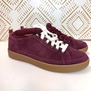 NIB Vionic Winny Sneakers Womens 8.5 Cherry Jubilee Corduroy Comfort Orthopedic